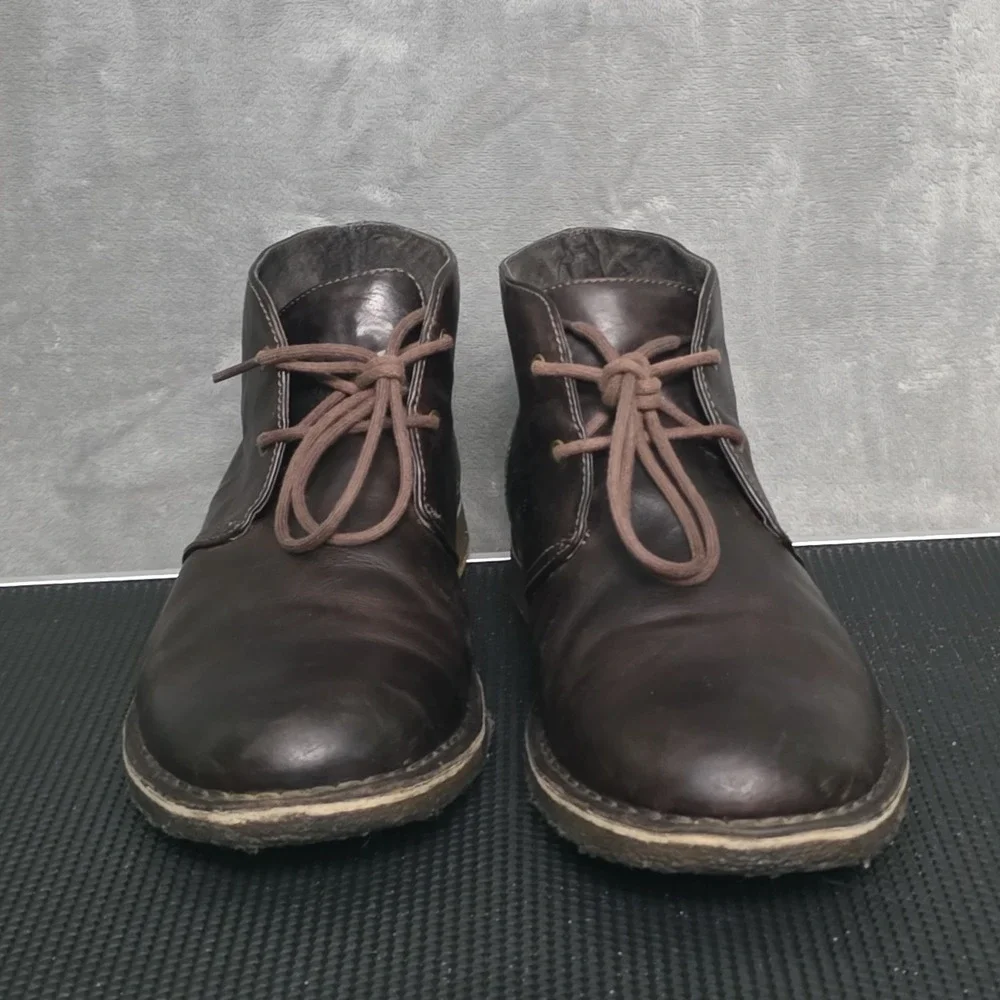 UGG Leighton Men's Chukka Boots Size 10.5 Crinkled Leather Chocolate Brown 3275